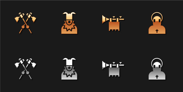 设置十字中世纪斧头小丑头喇叭图片下载