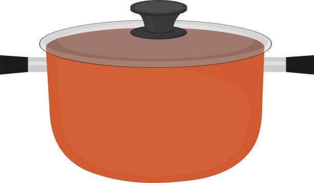 矢量表情插图的烹饪锅图片下载
