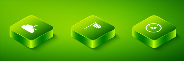 设置等距锥形风向袋、风向标和罗盘图片下载