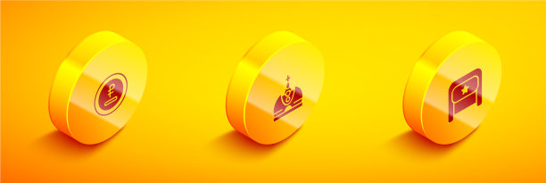 设置等距卢布卢布货币国王皇冠图片下载