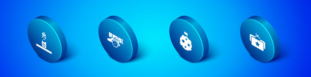 设定等距斯拉夫异教偶像月亮与旗帜图片下载