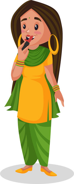 旁遮普的女孩卡通图片下载