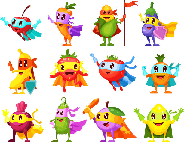 超级英雄水果蔬菜人物图片下载