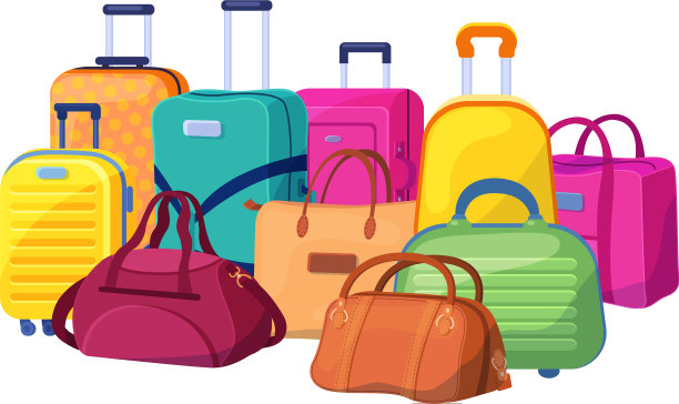 旅行行李，塑料箱子，金属背包和图片下载