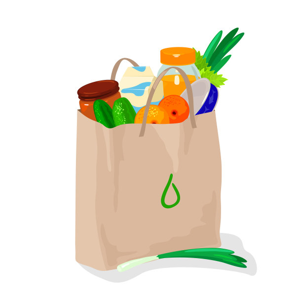 卡通纸袋与产品图片下载