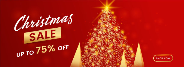 圣诞节销售头或横幅设计与75图片下载