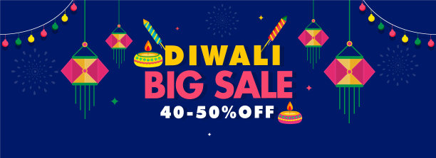 排灯节大甩卖头或横幅设计用图片下载