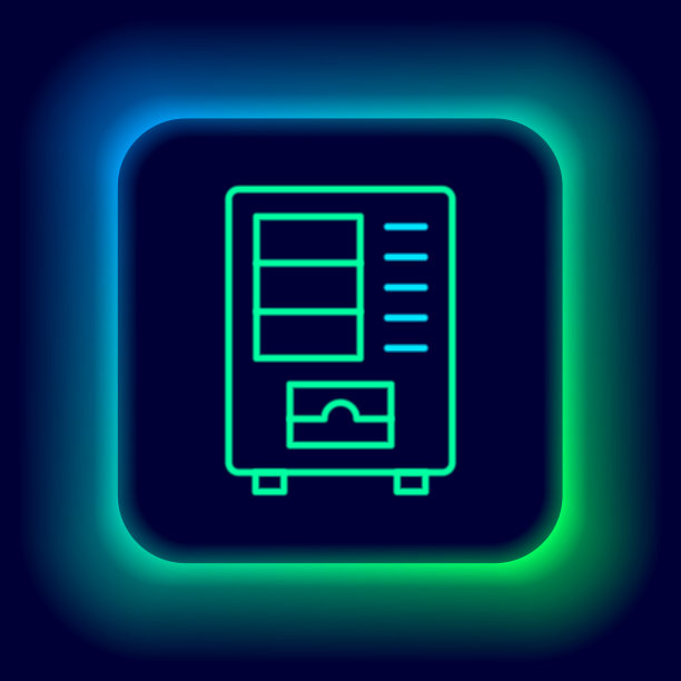 霓虹线自动售货机，食品和图片下载