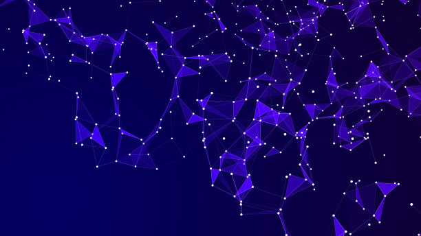 抽象的技术背景。蓝色背景上的网络连接结构。3 d渲染。图片下载