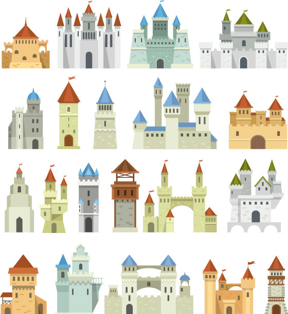 城堡中世纪塔设置童话中世纪图片下载
