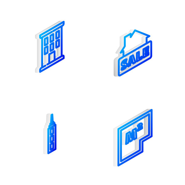 设置等距线挂售房标志图片下载
