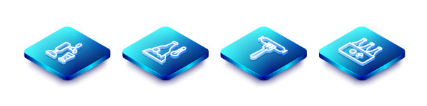 设置等距线啤酒龙头与玻璃冰啤酒图片下载