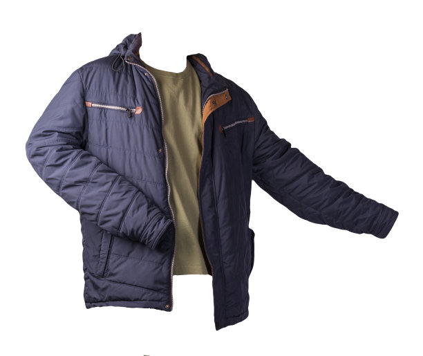 带拉链的夹克和t恤被隔离在白色的背景上。随意的风格图片下载