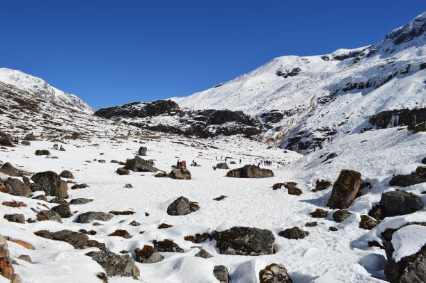 yumthang山谷，印度锡金的零点图片下载