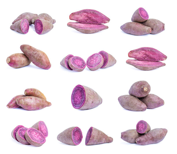 收集孤立的白底红薯图片下载