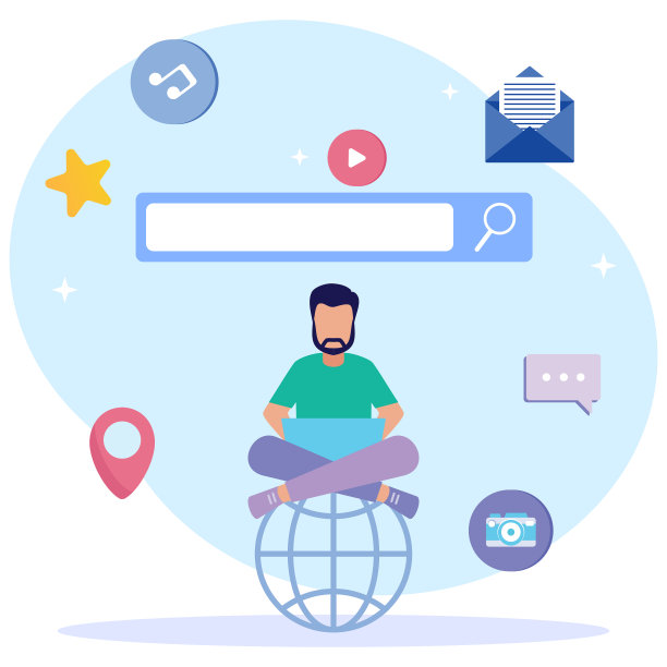 图形卡通人物沟通完毕图片下载