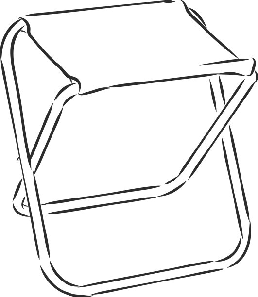 折叠椅孤立在白色背景中图片下载