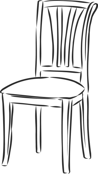 手绘木椅凳内饰图片下载