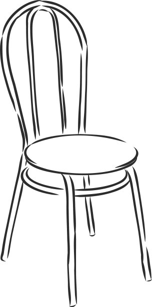 手绘木椅凳内饰图片下载