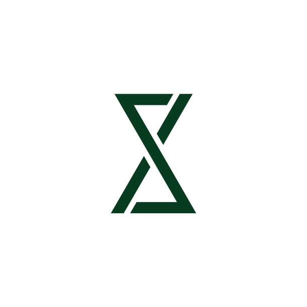 字母SX简洁连接线条几何标志图片下载