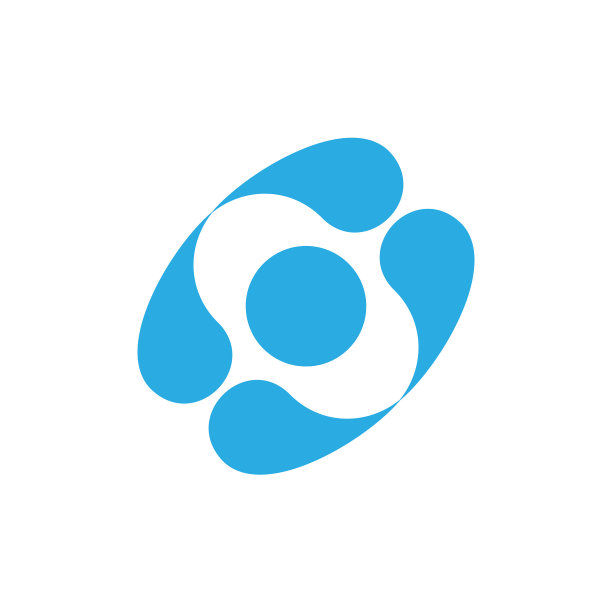 抽象曲线水滴简约设计标志图片下载