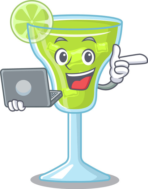 聪明的卡通人物玛格丽塔鸡尾酒图片下载