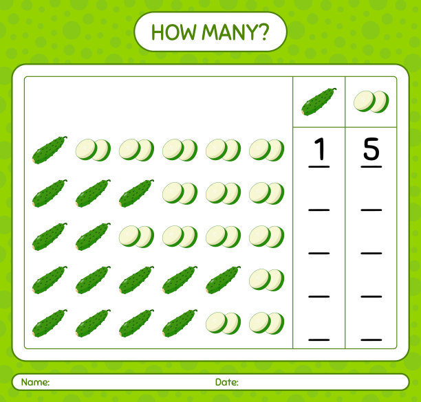 有多少个用黄瓜做的计数游戏图片下载