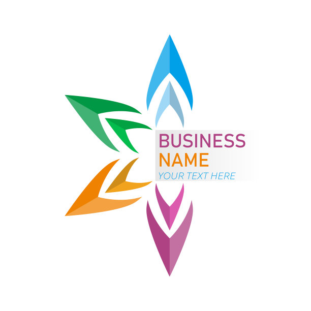 抽象花卉模板，用于标识、会徽品牌图片下载