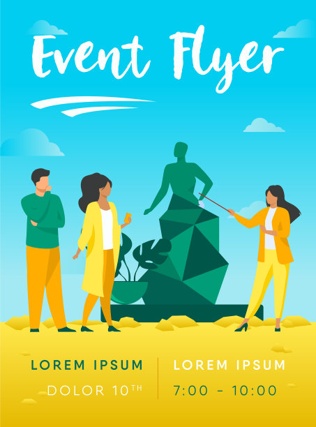 导游向游客介绍雕塑图片下载