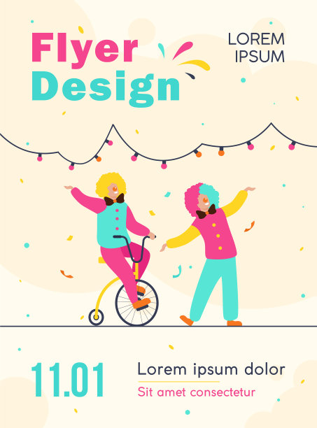 快乐的小丑站在马戏团的舞台上图片下载