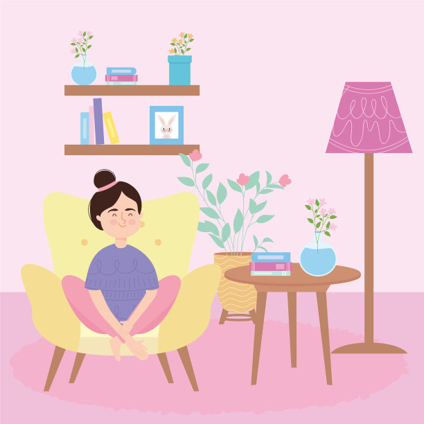 女性在椅子上图片下载