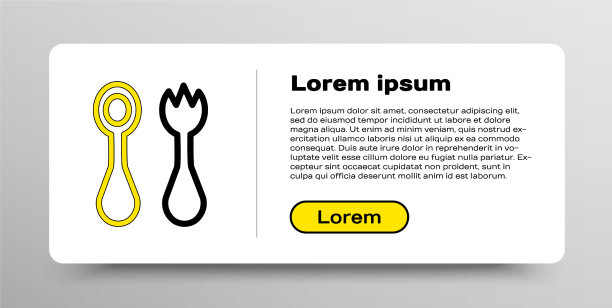 在塑料餐具上加上叉子和勺子的图标图片下载