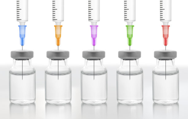 疫苗瓶和注射器图片下载