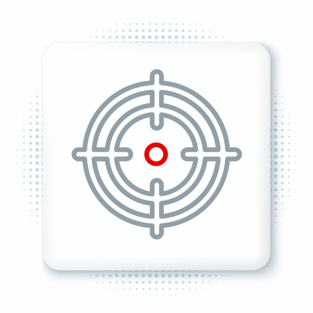 线目标运动图标孤立在白色图片下载