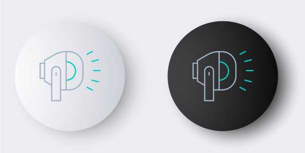 线自行车头灯图标孤立在灰色图片下载