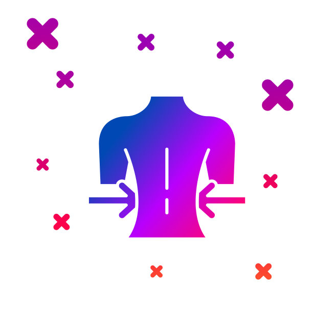 颜色按摩图标孤立的白色背景图片下载