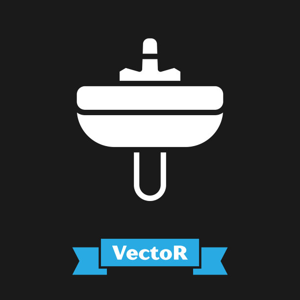 白色面盆与水龙头图标隔离图片下载