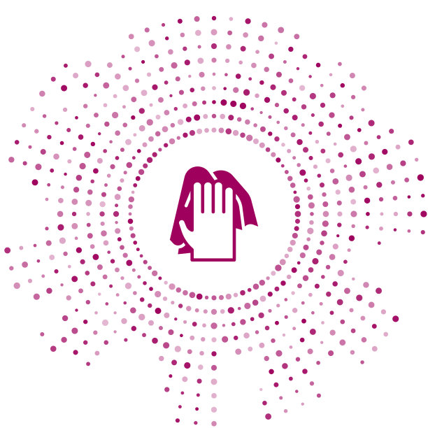 紫色清洁服务图标隔离在白色上图片下载