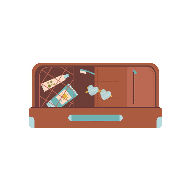 为假期和旅行准备行李箱图片下载