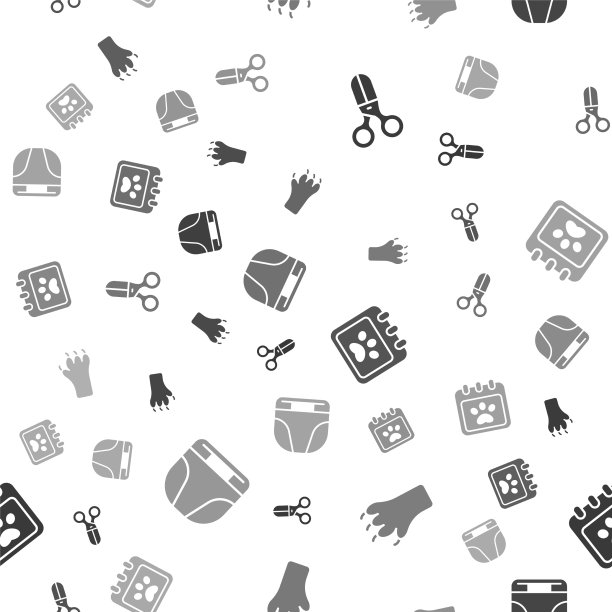 设定剪子，美发师爪印日历图片下载