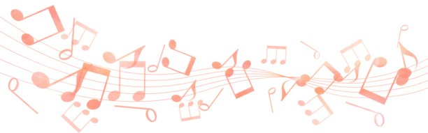 红色音符剪辑艺术图片下载