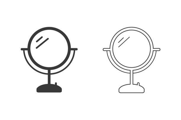 镜子的图标集。表镜像矢量图图片下载