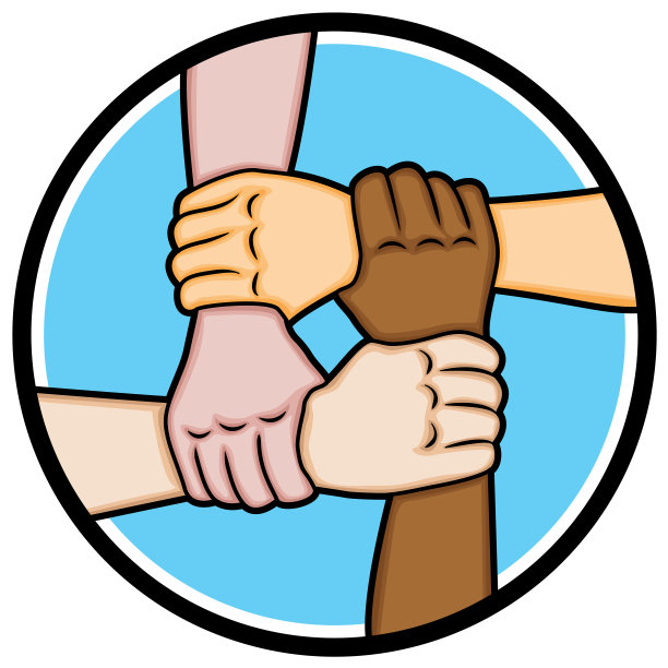 矢量插图的手牵着对方图片下载