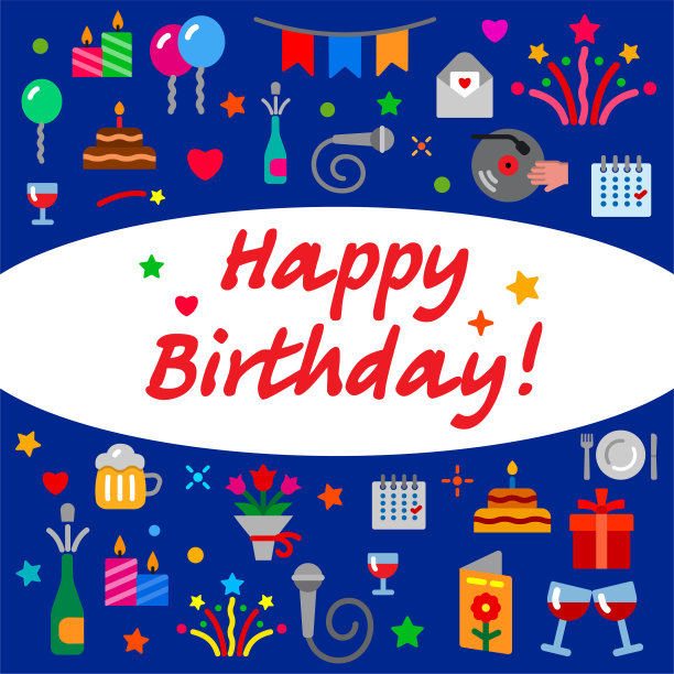 庆祝生日卡片图片下载