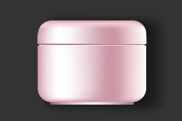 矢量插图。医用或化妆品用粉色光泽塑料管:加仑，香油，霜，皮肤护理，磨砂膏，面膜。现实的包装模拟模板。侧视图，全脸，特写。图片下载