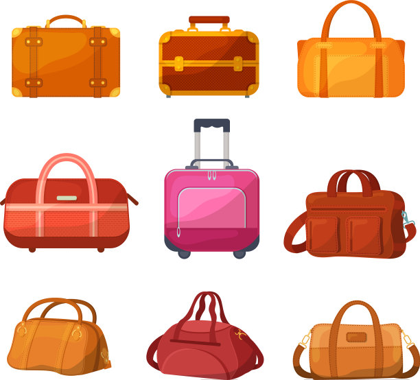 旅行行李，塑料箱子，金属背包和图片下载