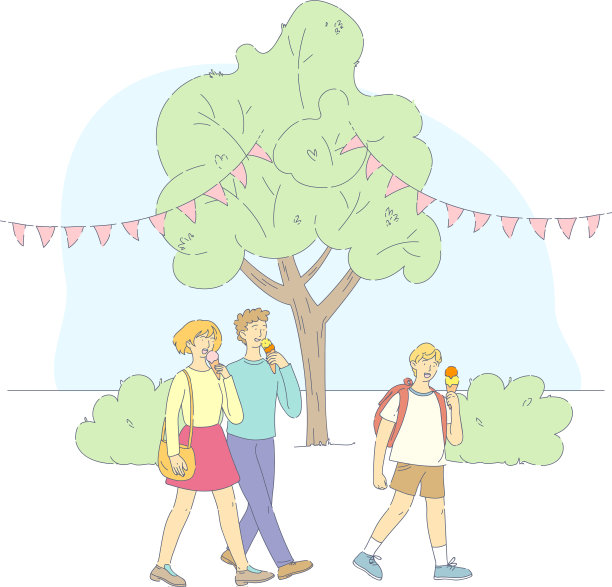 街头美食节活动恩爱夫妻和图片下载