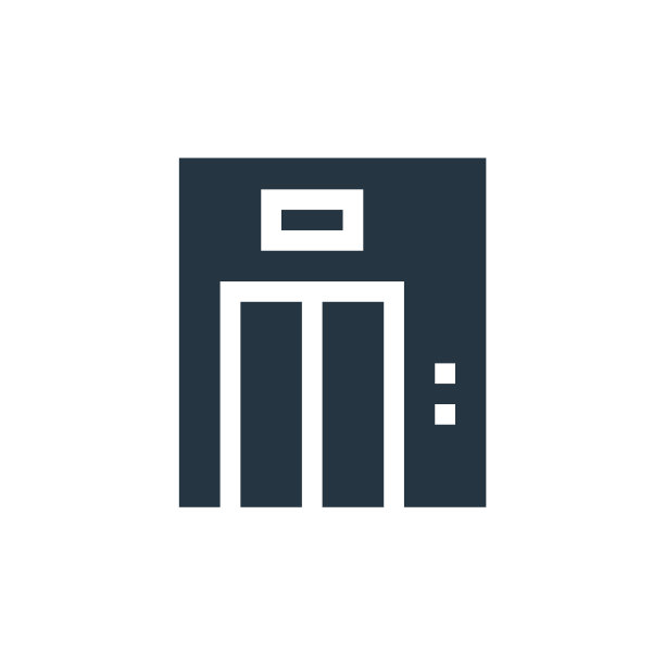 电梯图标。字形电梯图标用于网站设计和移动，应用程序开发，打印。电梯图标从填充机械收集孤立的白色背景..图片下载