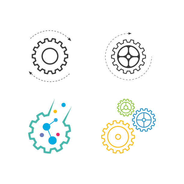 齿轮与信息图表线图片下载