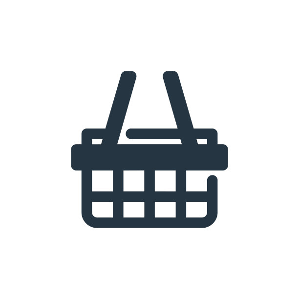 篮子图标。字形篮子图标用于网站设计和移动，应用程序开发，打印。篮子图标从填充秋季系列孤立的白色背景。图片下载